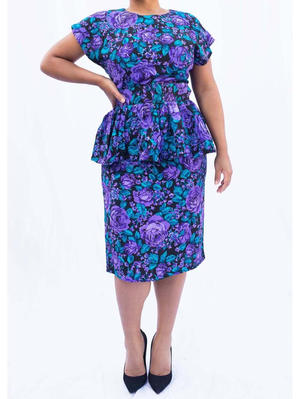 All Tha Jazz Floral Peplum Dress